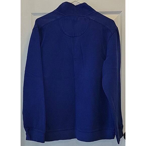 Vintage 90s IZOD 1/4 zip Blue pullover sweater sweatshirt jumper size large - Picture 5 of 5